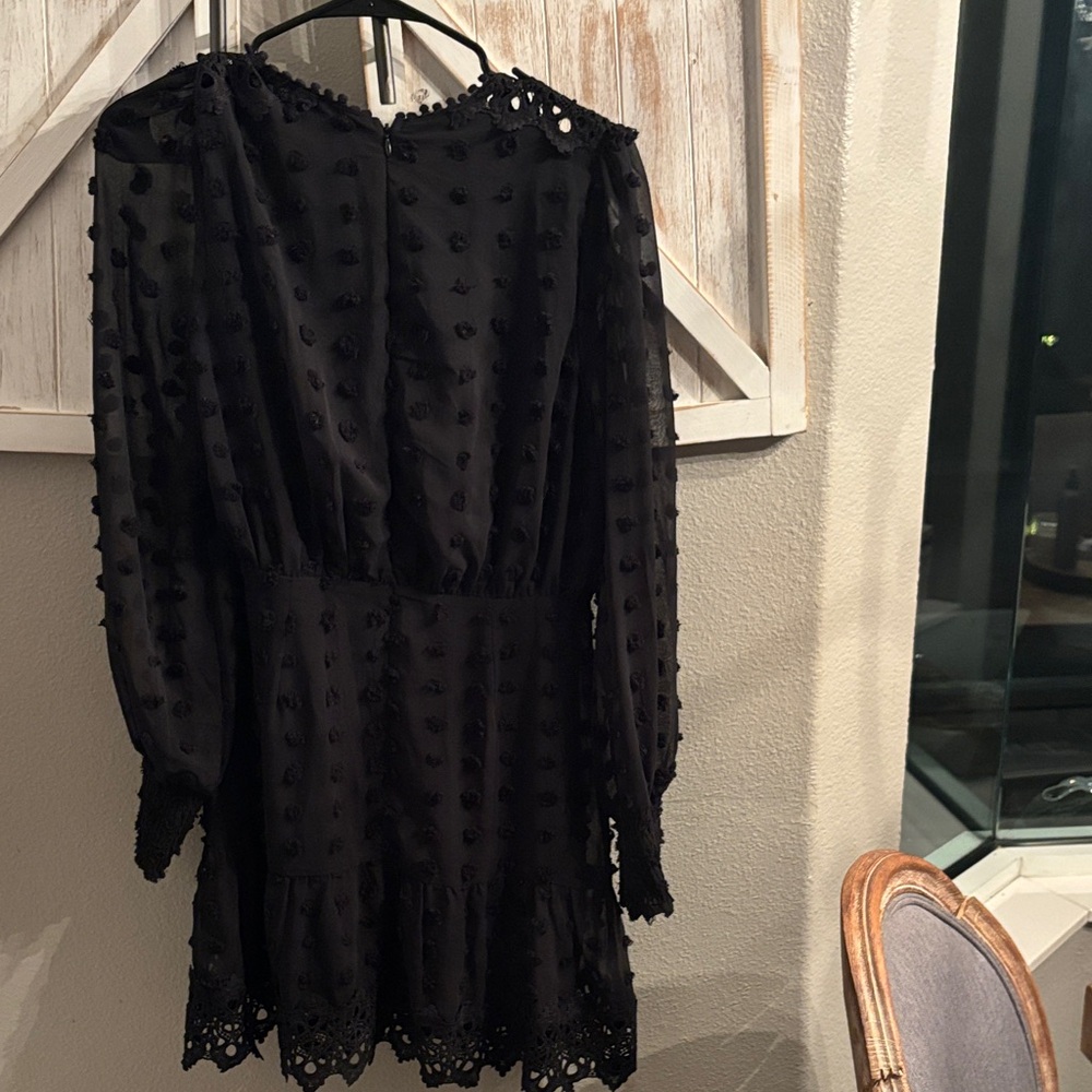 Lulus Elegant Black Lace Dress ptp 19 - Picture 6 of 6